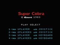 une photo d'Ã©cran de Super Cobra sur MSX